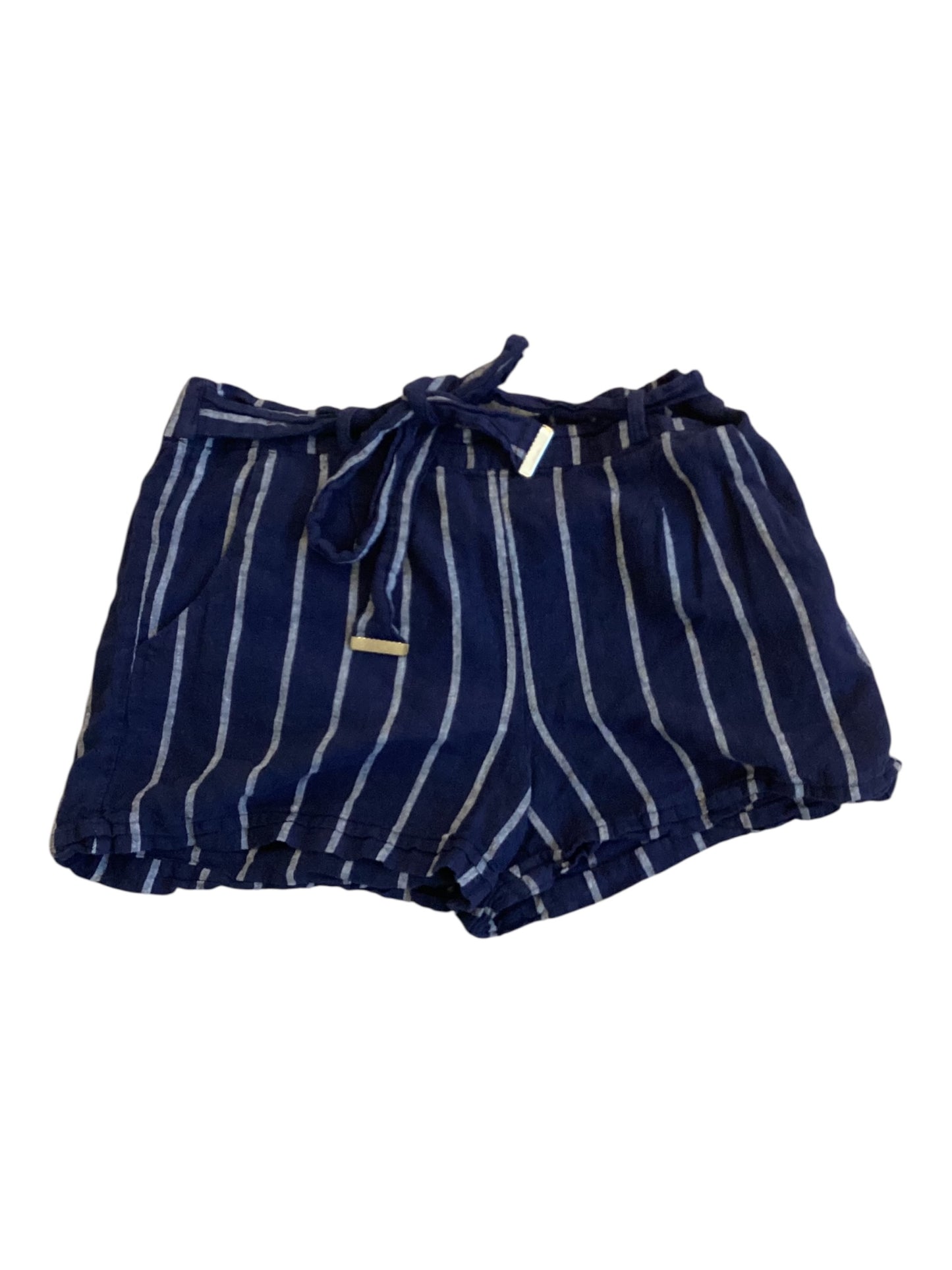 DEX Linen Shorts Women’s Medium Navy & White Striped