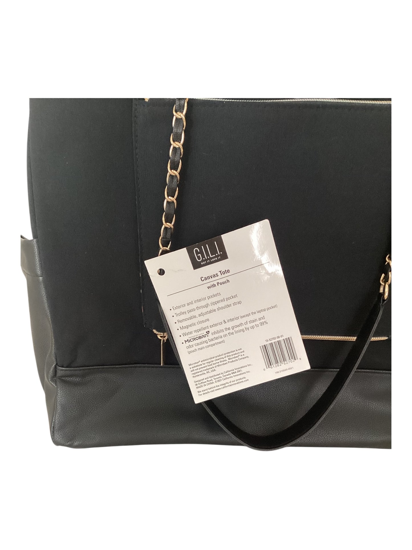 GILI Women’s Travel Tote – Black | Stylish Carry-On & Everyday Tote