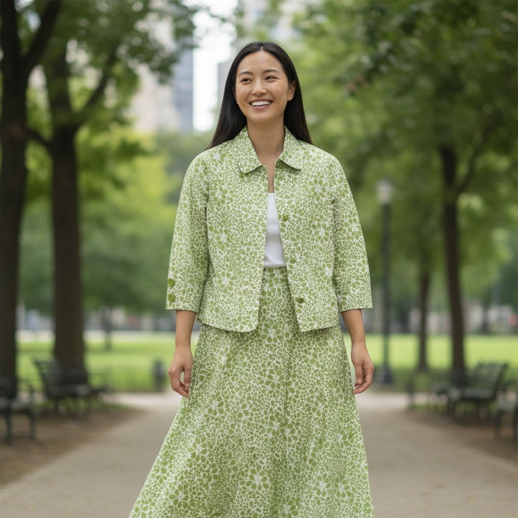Kim Rodger’s Skirt Suit Set 100 Percent Linen Size 6P