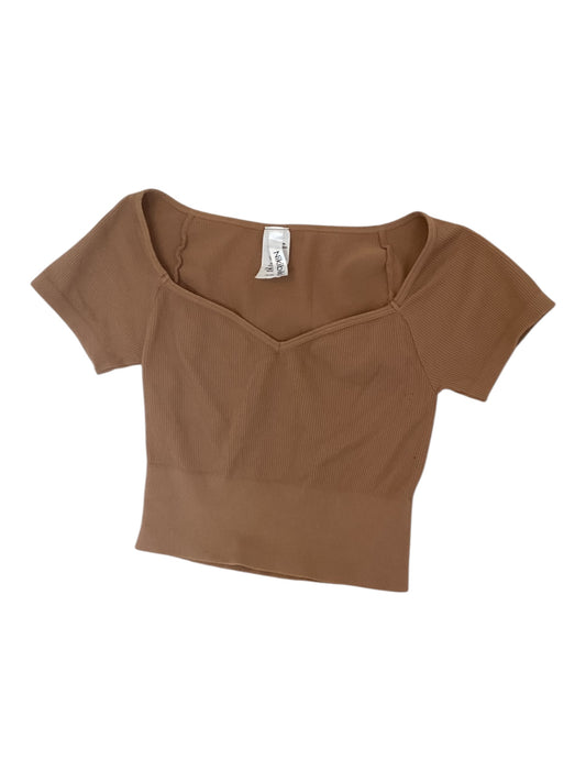 Nikibiki Herringbone Crop Top Women’s Seamless Stretch Knit Tank | Ribbed Textured Layering Top Size Small