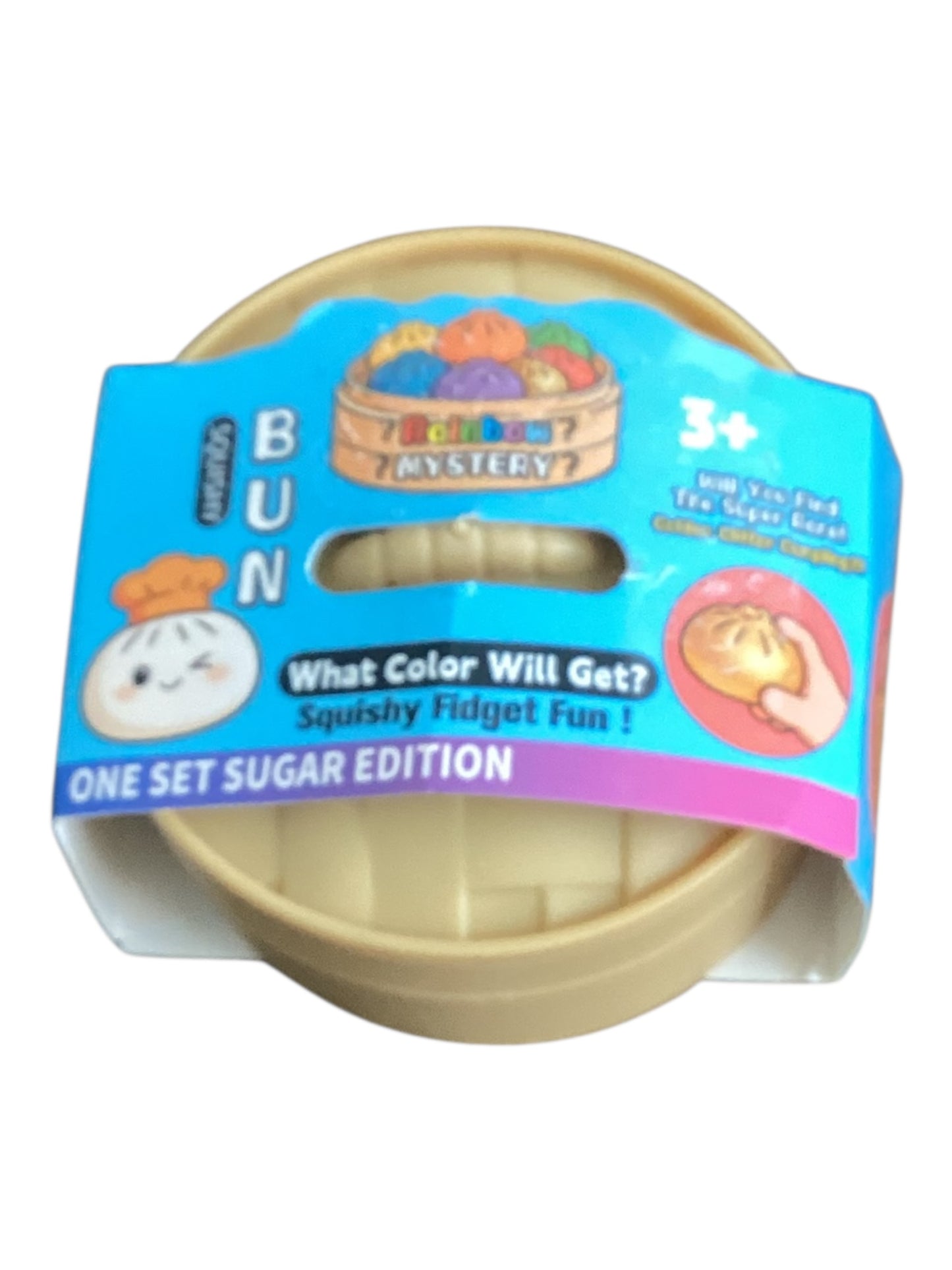 Mini Squishy Steamed Bun Fidget Toy – Glitter Edition | Cute Kawaii Stress Relief Sensory Toy Ages 3+