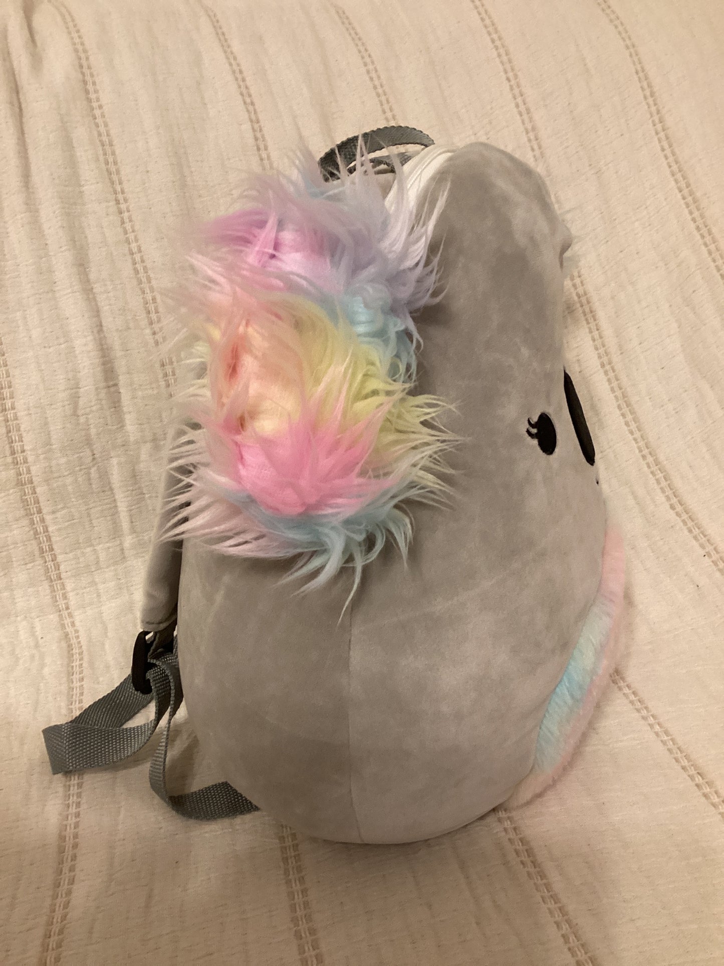 Squishmallow Kelina Koala Plush Jumbo Tie Dye Gray Backpack