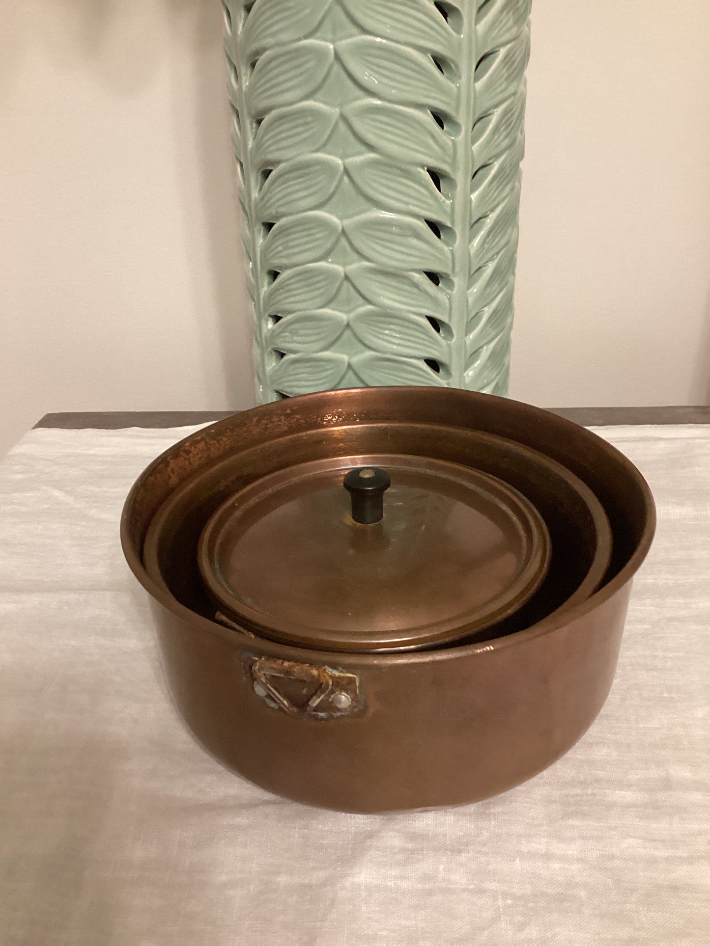 Vintage Copper Nesting Bowl Set