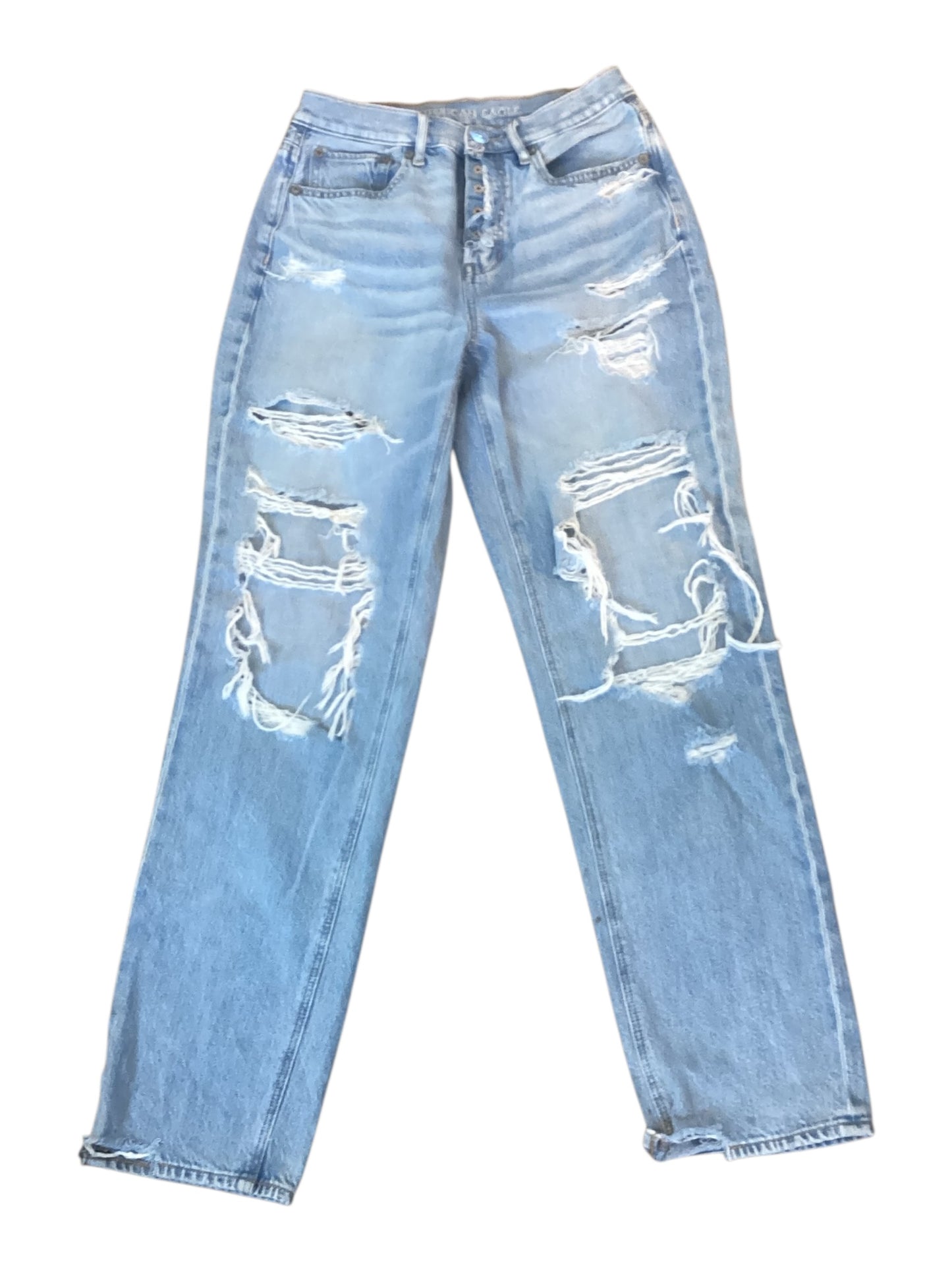 American Eagle Women’s Distressed Ripped Light Wash Jeans Size 2