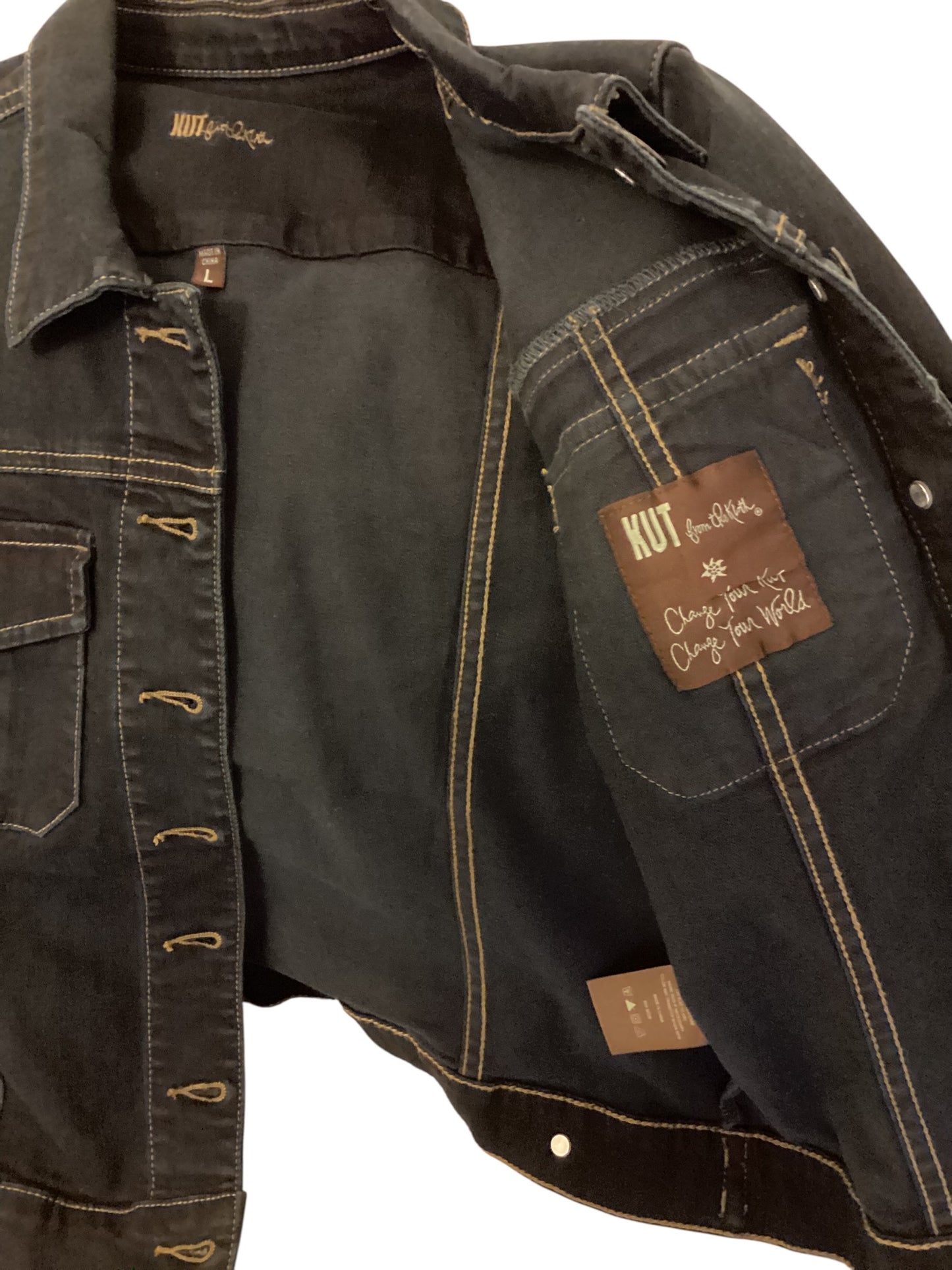 Kut from the Kloth Amelia Denim Jacket – Women’s Size Large Dark Wash Jean Jacket