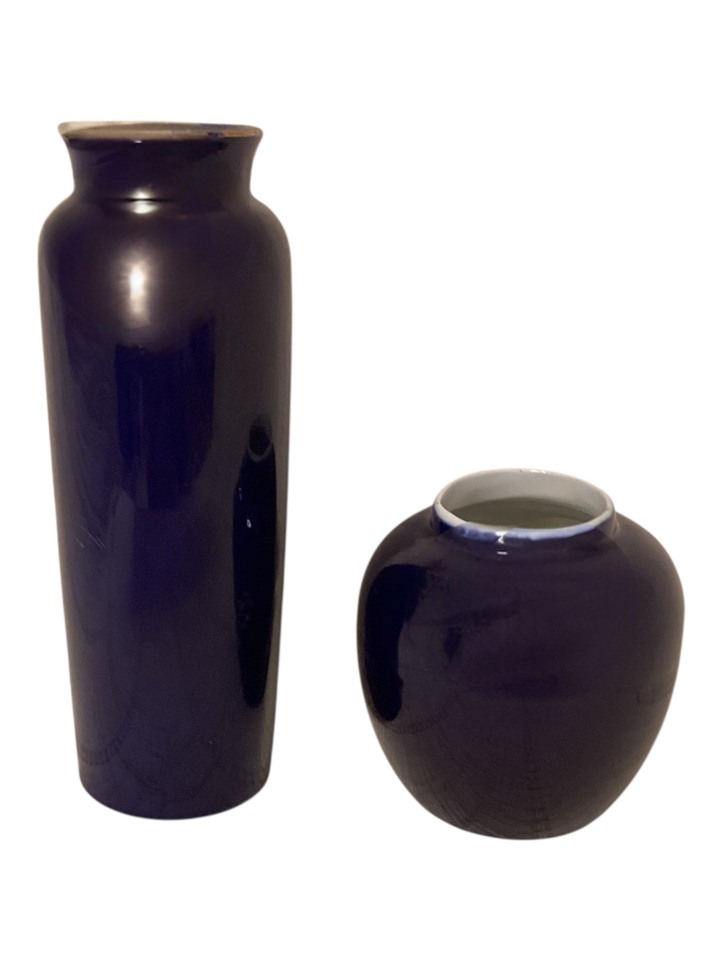 Vintage Porcelain 4” Ginger Jar & Vase Set