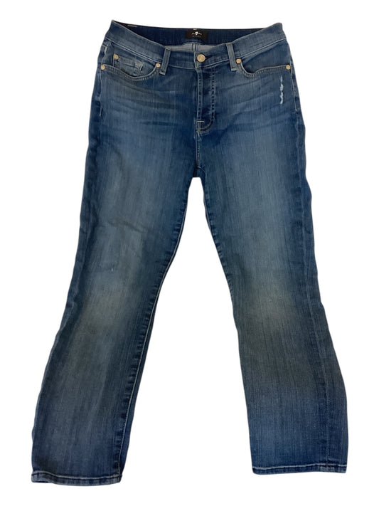 7 For All Mankind Women’s Josefina Button Fly Distressed Jeans Size 28