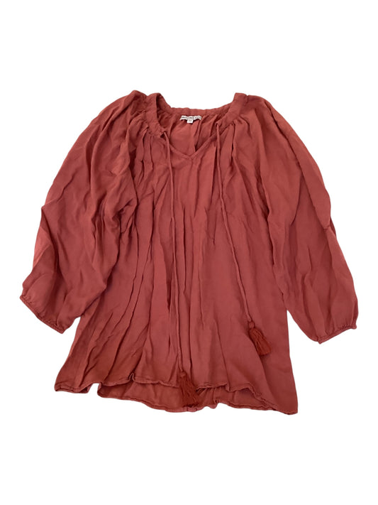 Crosstree Lane Peasant Boho Blouse Burnt Orange Size M