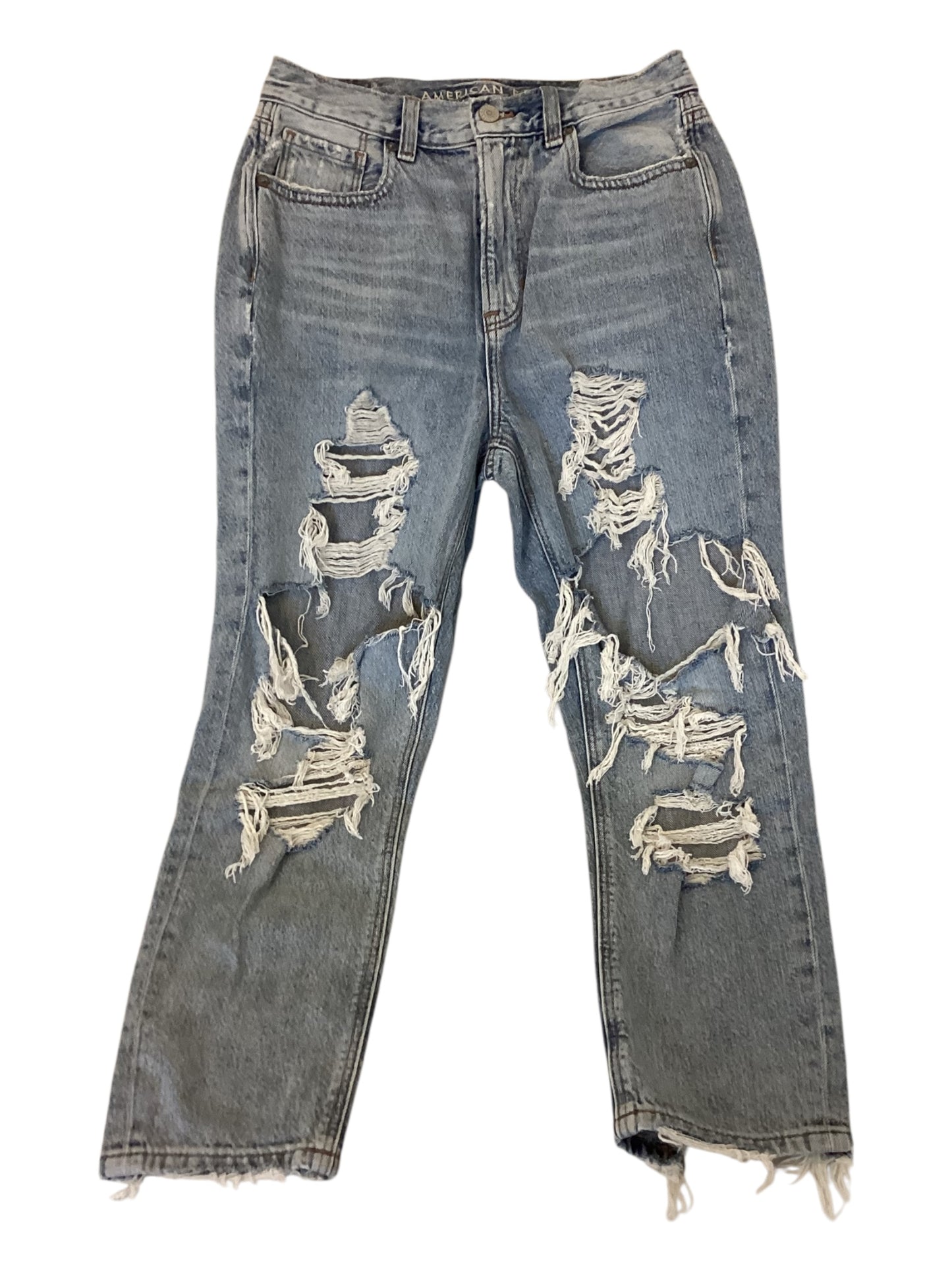 American Eagle Strigid Ripped Mom Jeans Women’s Size 4 Short
