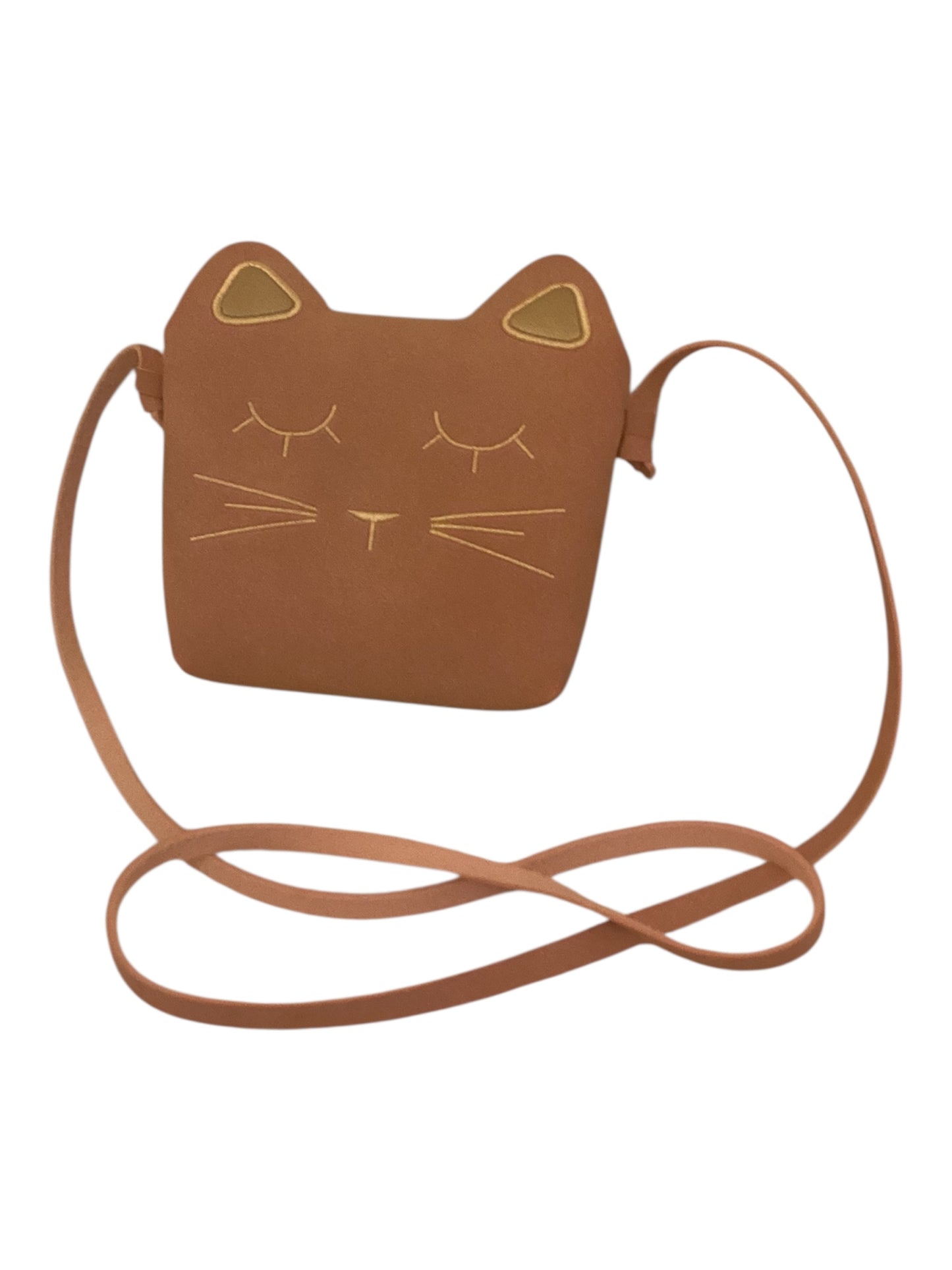 Toddlers Suede Cat Purse Soft Pink