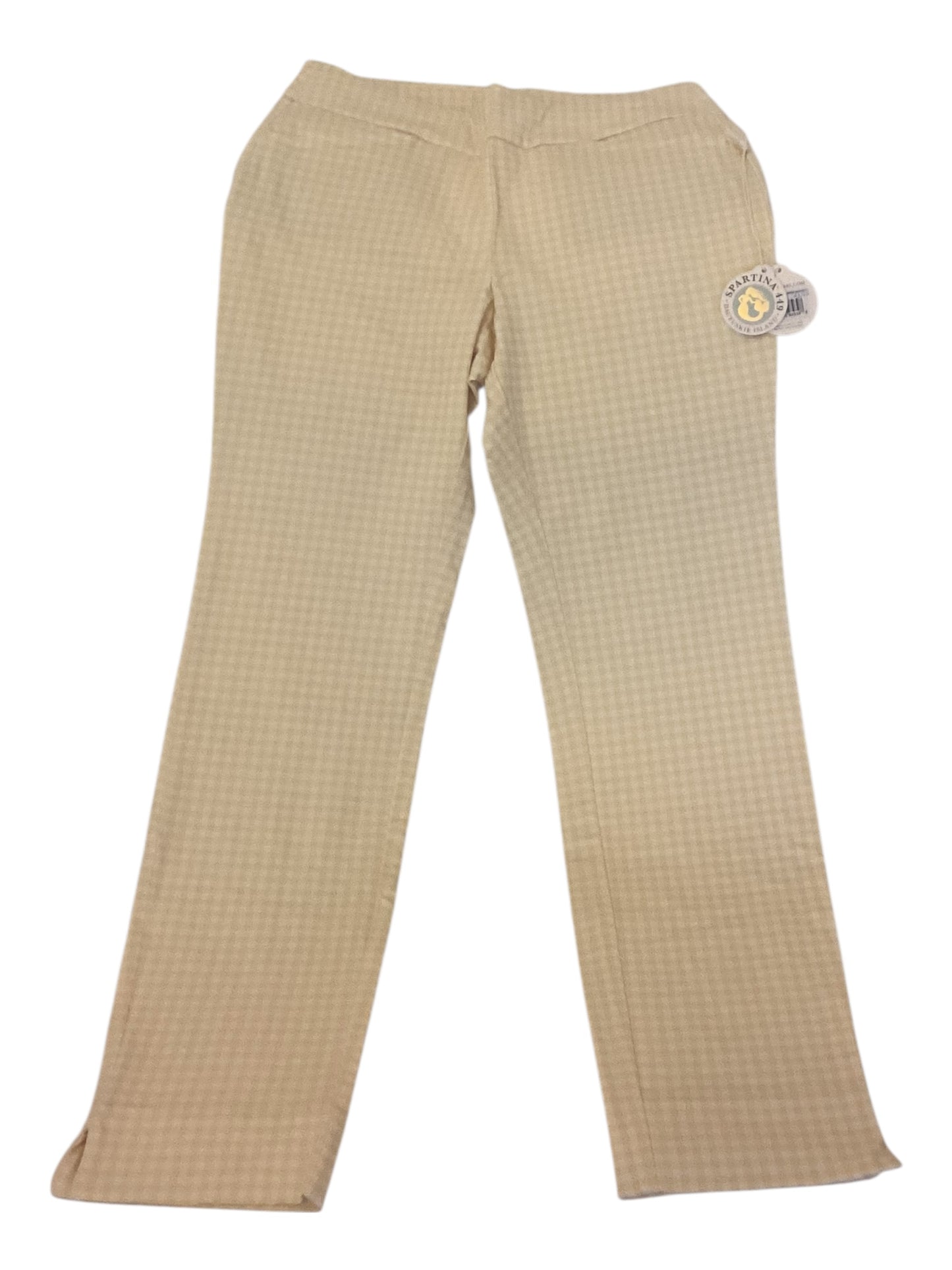 Spartina 449 Maren Pull On Pants Stretchy Yellow Plaid Women’s XS