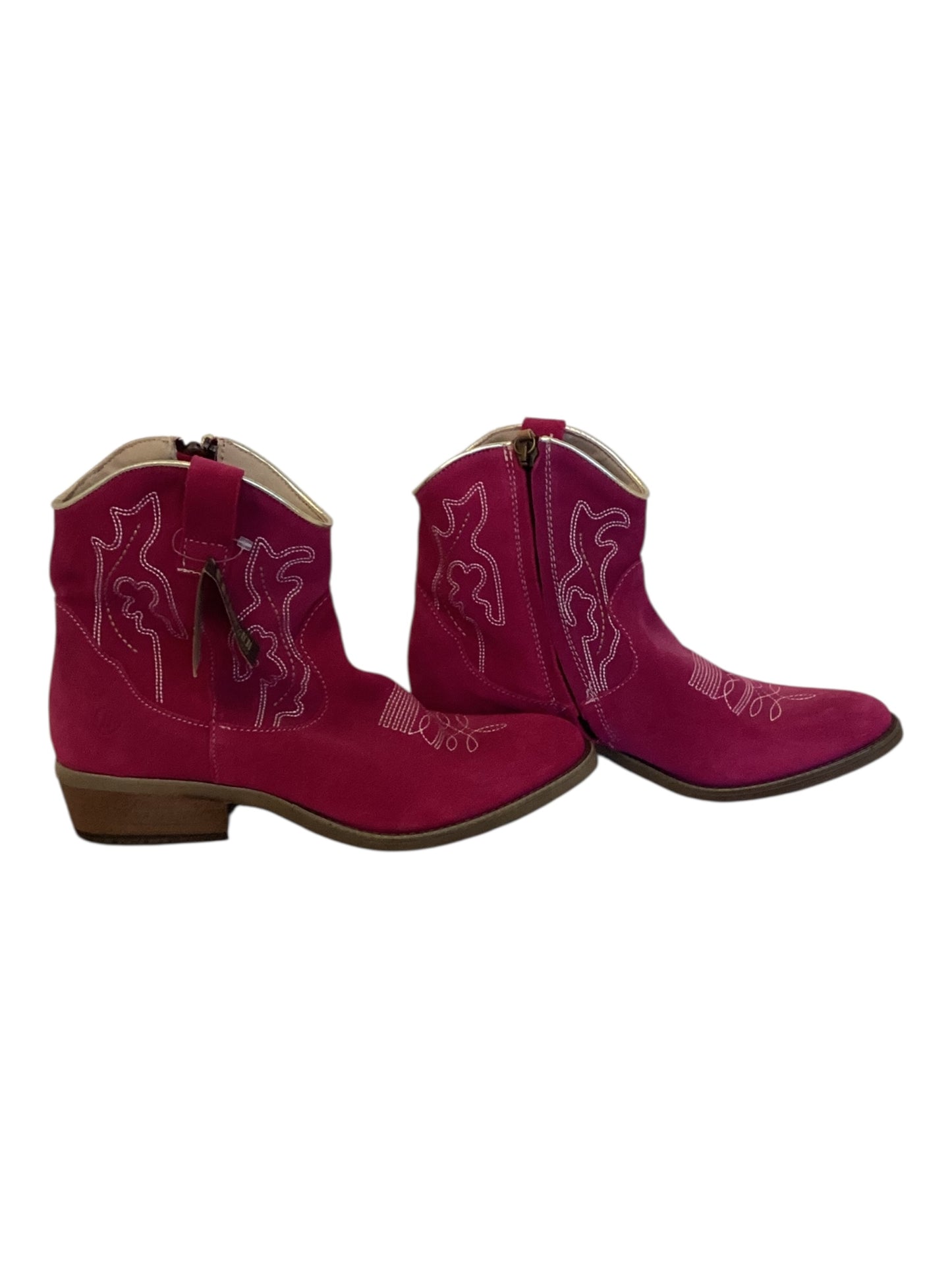 Dingo Women’s Daisy Mae Embroidered Zipper Cowboy Boots – Fuchsia – Size 9M