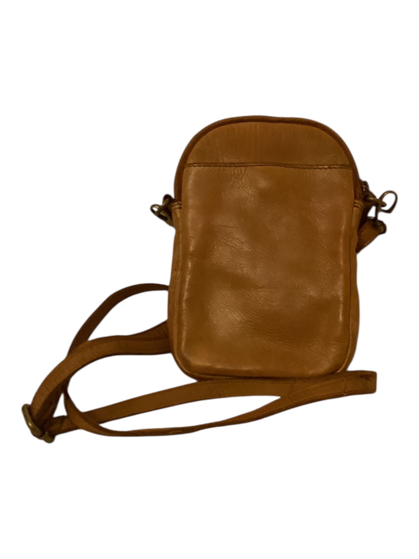 Vilenca Holland Genuine Leather Zippered Wallet Phone Crossbody Purse – Cognac