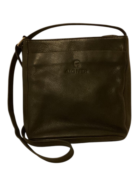 Etienne Aigner Black Leather Crossbody Medium Handbag