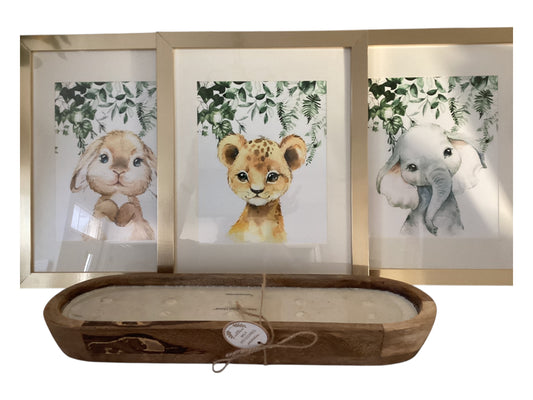 Baby Safari Animals Wall Decor