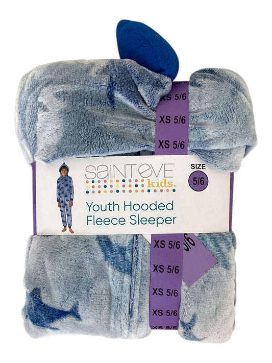 Sainteve Blue Shark Fleece Hooded Sleeper