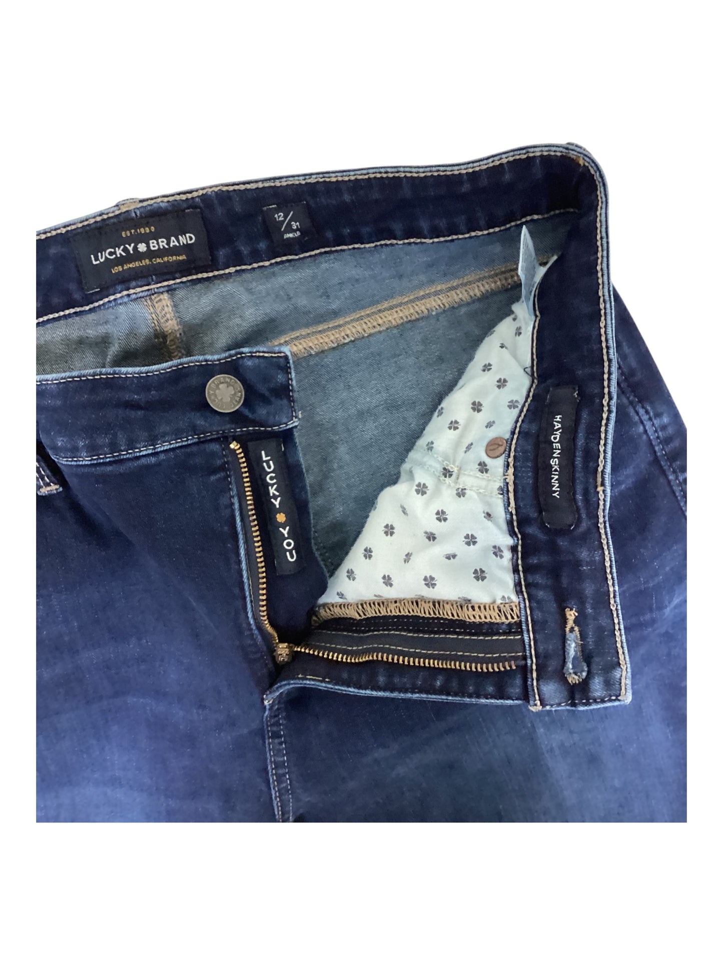 Lucky Brand Hayden Skinny Jeans Dark Blue Size 12/31 Ankle