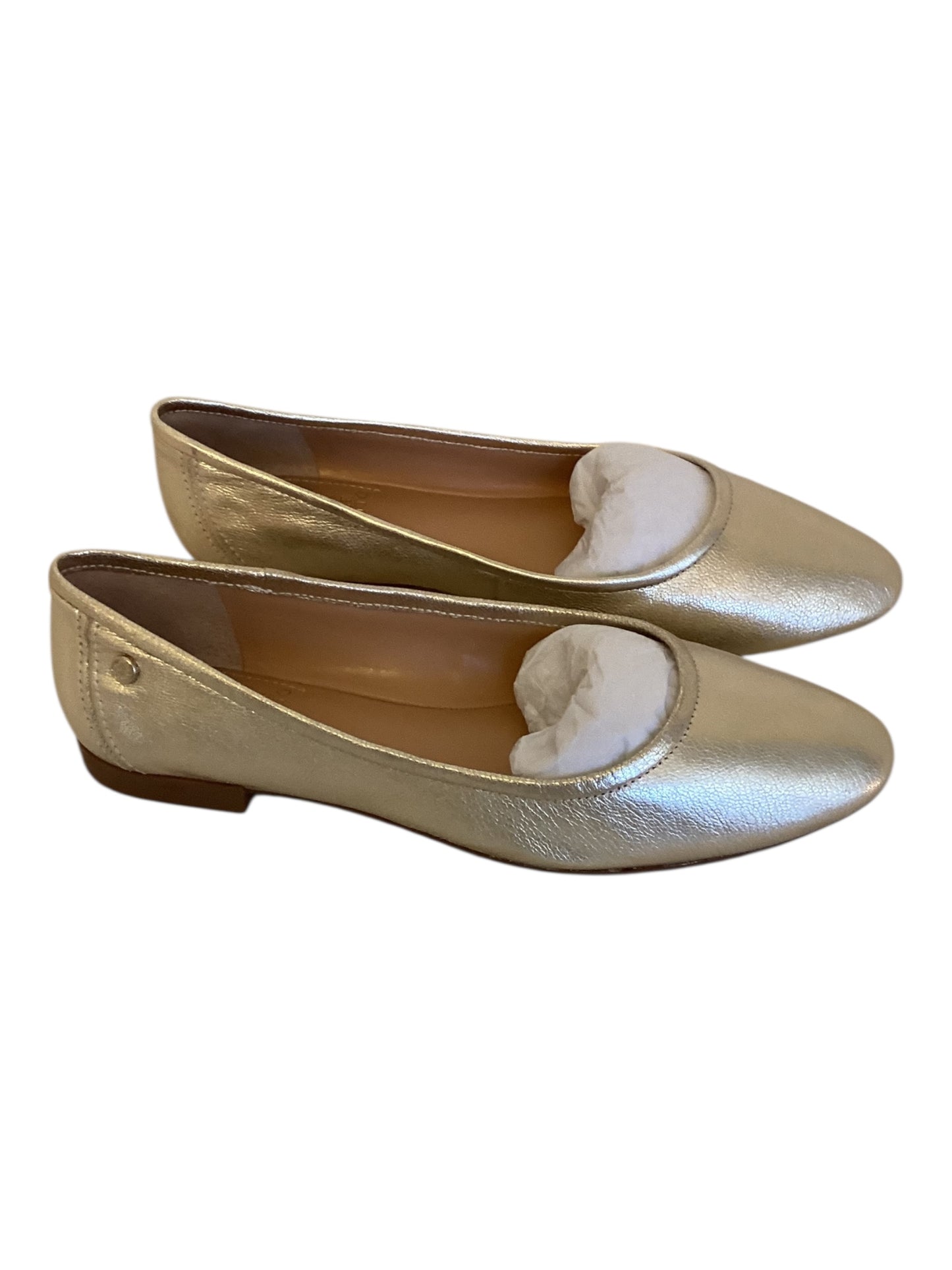 Vince Camuto Minndy Flat Light Gold – Women’s Size 8.5, Elegant Metallic Ballet Flat