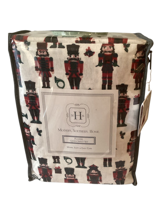 Modern Southern Home 100% Cotton Flannel Sheet Set (Nutcrackers)
