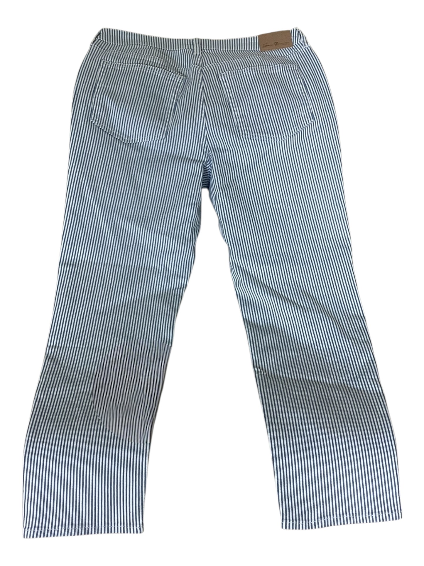 Seven7 Blue Stripe 90’s Straight Jeans Size 12