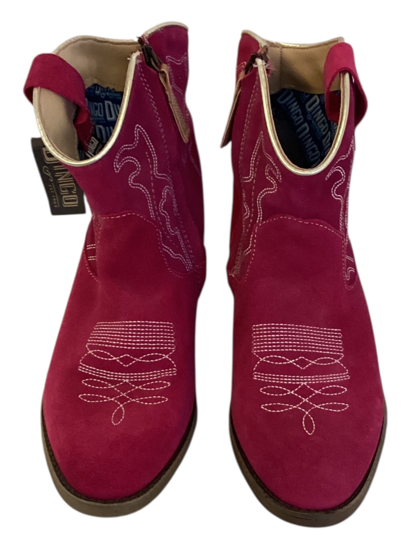 Dingo Women’s Daisy Mae Embroidered Zipper Cowboy Boots – Fuchsia – Size 9M