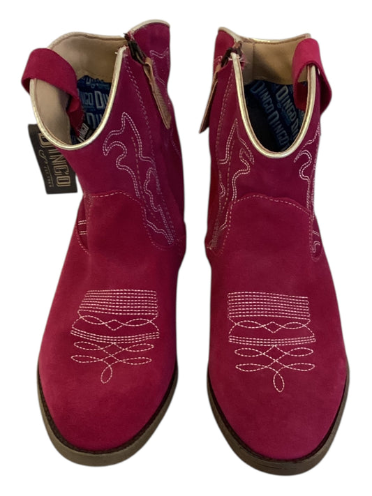 Dingo Women’s Daisy Mae Embroidered Zipper Cowboy Boots – Fuchsia – Size 9M
