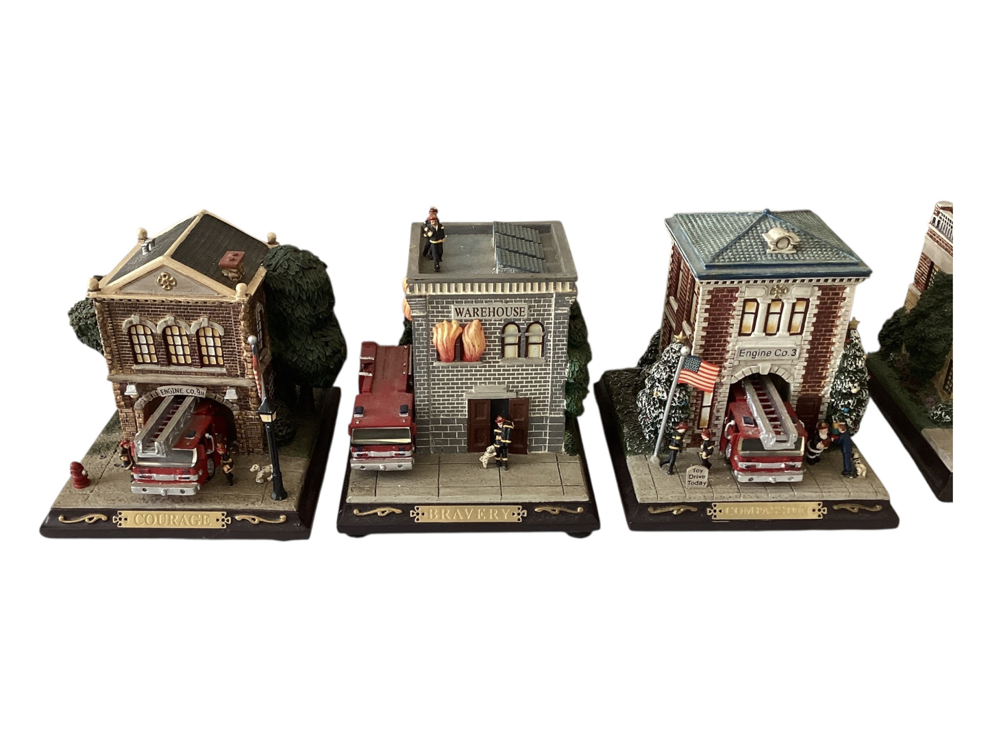 Set of Hawthorn Village Commitment to Courage Firehouse Series