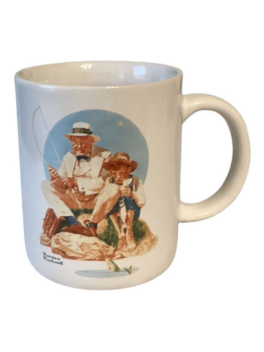 Vintage Norman Rockwell Mug (Catching the Big One)