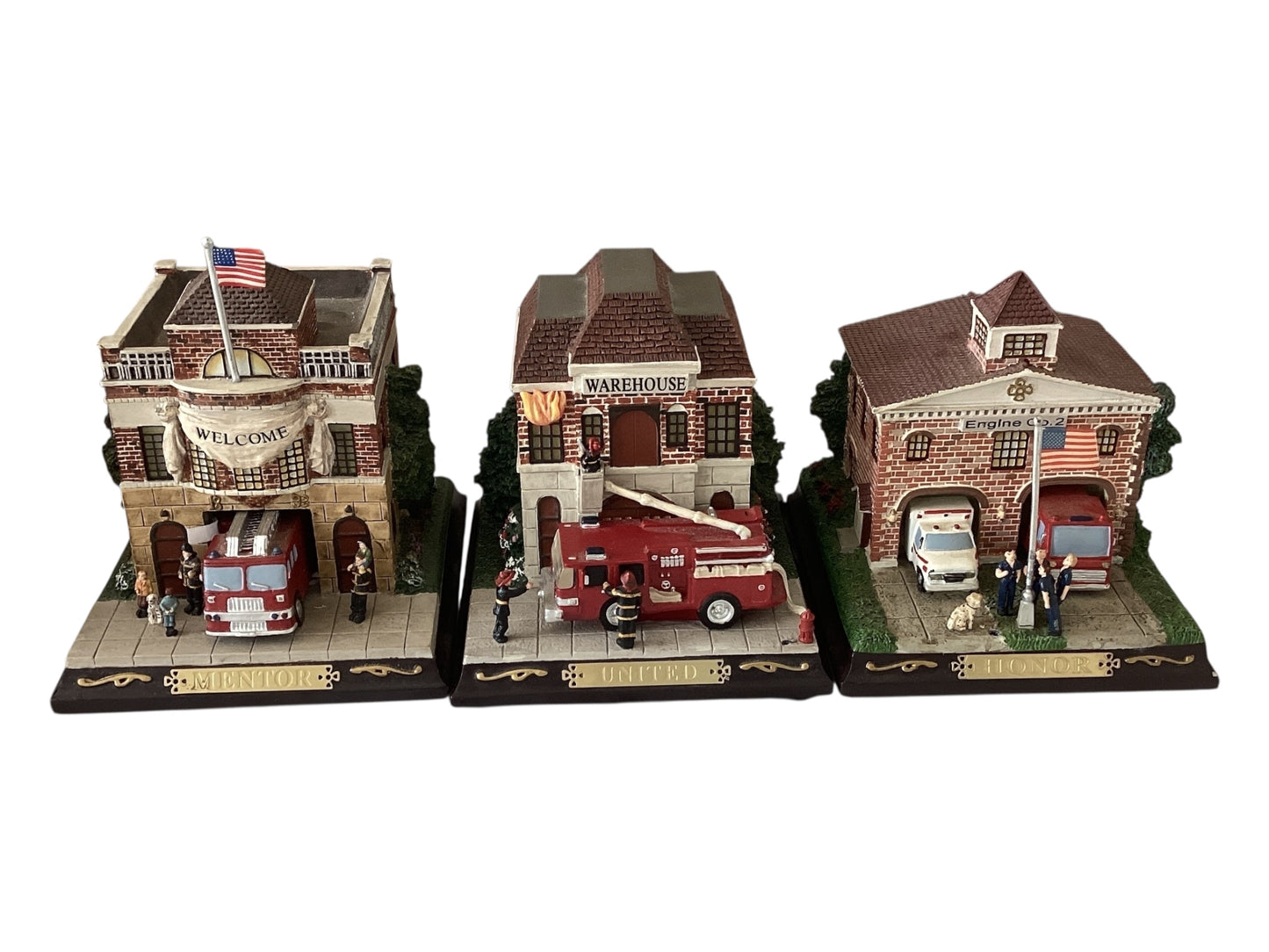 Set of Hawthorn Village Commitment to Courage Firehouse Series