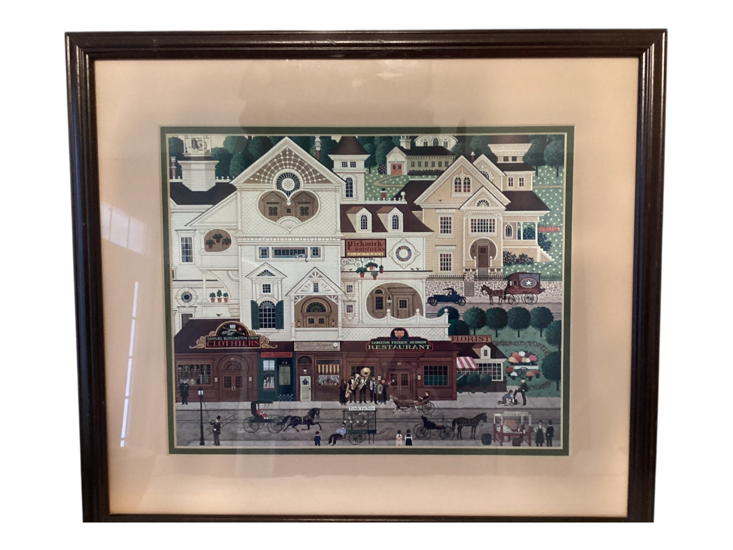 Charles Wysocki “Derby Square” Newly Framed American Art