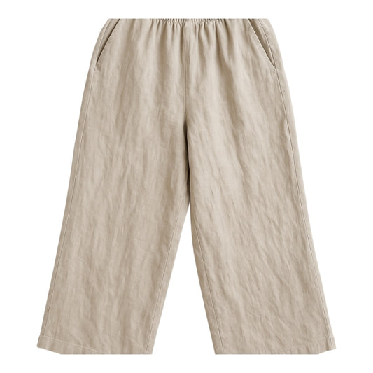 Match Point 100% Linen Wide Leg Capri