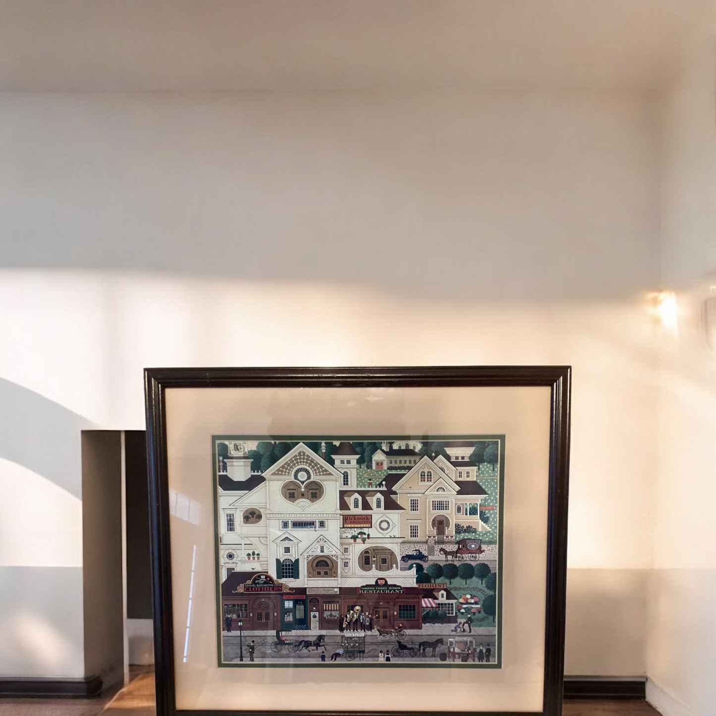 Charles Wysocki “Derby Square” Newly Framed American Art