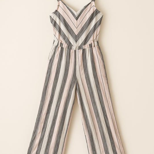 Vincent Camuto Pink Striped Jumpsuit