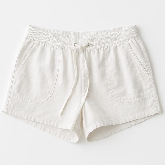 NY&C SOHO Women’s Linen Viscose Blend Drawstring Short (L)